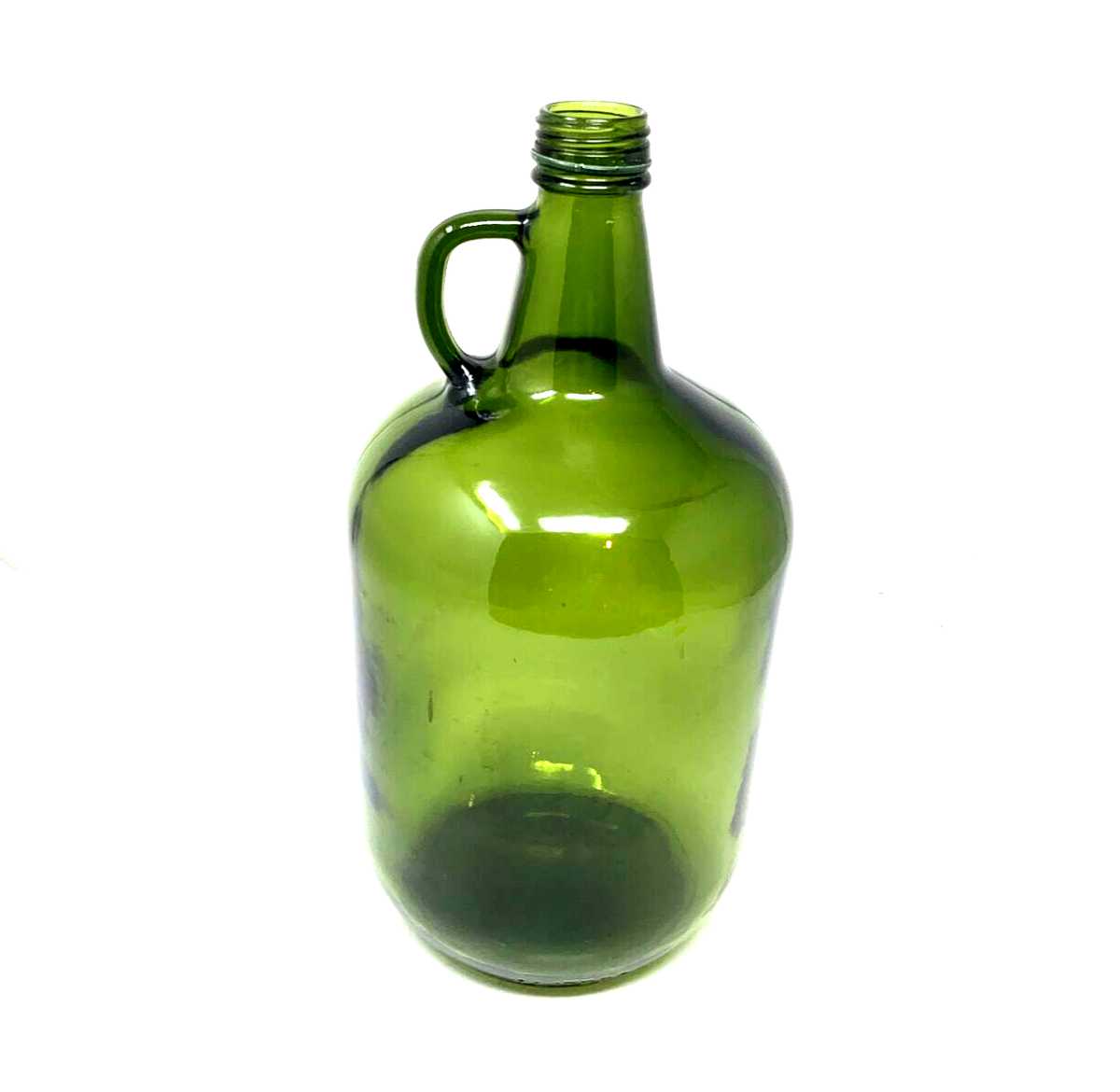 Antique Dark Green Glass Jug - 4 Liter, Vintage Design, No Cap | eBay
