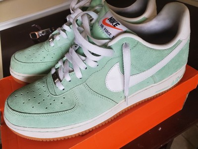 mint green suede air force 1