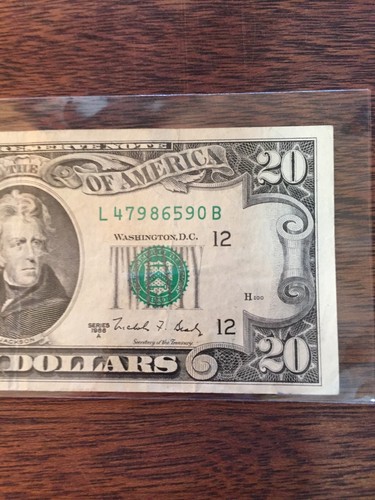 1988A 20 DOLLAR BILL-SMALL FACE FEDERAL RESERVE NOTE-SAN FRANCISCO DISTRICT L #4 - Picture 3 of 6
