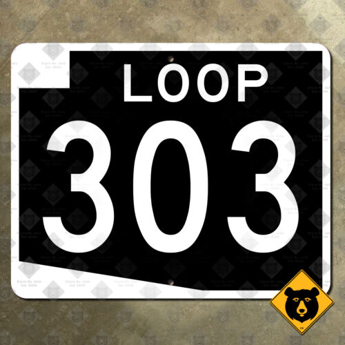 Arizona State Route Loop 303 highway marker black 12x9 Phoenix Glendale Peoria