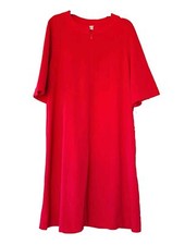 Vtg VANITY FAIR Zip Long Robe Cozy Velour Fleece Sz L Pockets House Coat READ