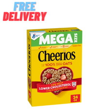 Cheerios, Heart Healthy Gluten Free Breakfast Cereal, Mega Size, 24 oz