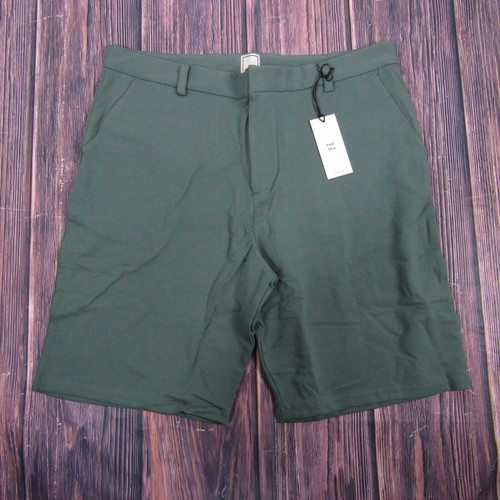 Swet Tailor NEW NWT Mens 36 Olive Green Everyday Chino Shorts Golf Comfy - Picture 3 of 7
