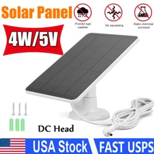 4W/5V Solar Panel For Outdoor Ring Spotlight Camera Security Cam Battery Charger