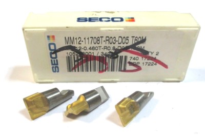 3x VHM Fräskopf SECO MM12-11708T-R03-D05 T60M Neu Minimaster Fräseinsatz H24267
