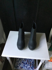 Divided by H&M Black Platform Pull On  Ankle Boots  - Size Eur 40 / UK 6.5 - New