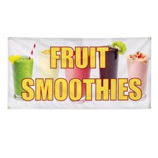 Vinyl Banner Multiple Sizes Fruit Smoothies Advertising Printing B Outdoor