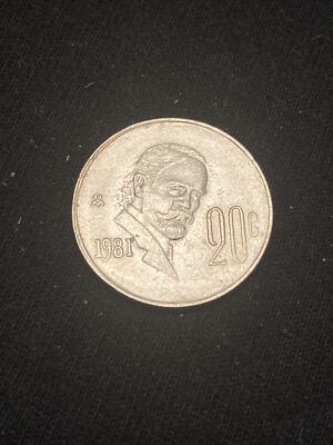 1981 Estados Unidos Mexicanos Mexican 20¢ Centavos Coin | eBay