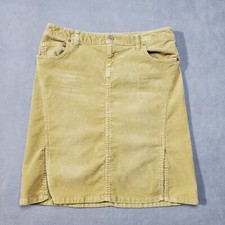 American Eagle Skirt Womens 2 Brown Corduroy Y2K Stretch Mini Front Slits