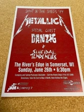 Metallica Danzig Suicidal Tendencies Somerset WI 1994 Tour Concert Poster 12x18