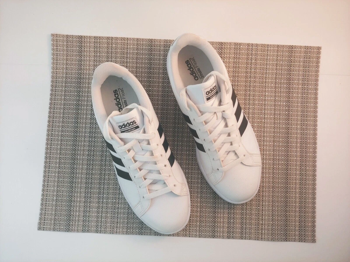 bytte rundt skjold brysomme Women Adidas Ortholite Float Cloudfoam Sneakers Size 9.5 White with Black  Stripe | eBay