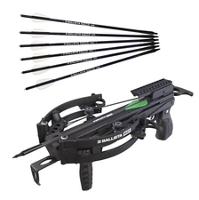 BALLISTA BAT Compound Self-Cocking Small Crossbow with 6 Sting Hunting Bolts 13"