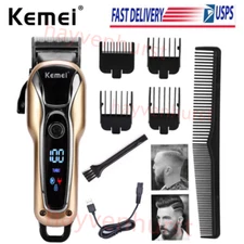 Men Electric Hair Clipper Trimmer Cutting Machine Haircut Kit USB Rechargeable