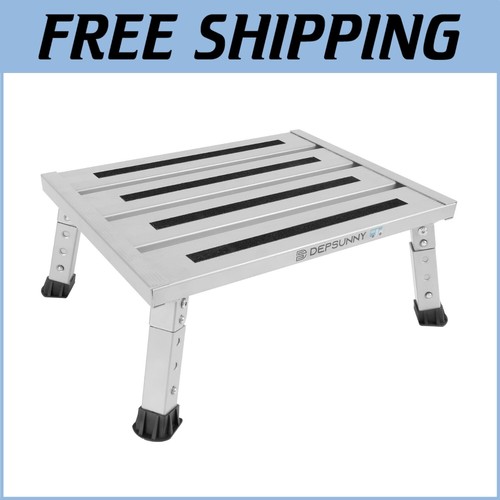 Multi-Purpose Adjustable Height Step Stool - Ideal for RVs, Fishing & More