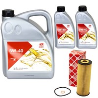 MotoröL Set Febi SAE 5W-40 7 Liter + ÖLfilter FüR Mercedes C-Klasse W202 SL R129