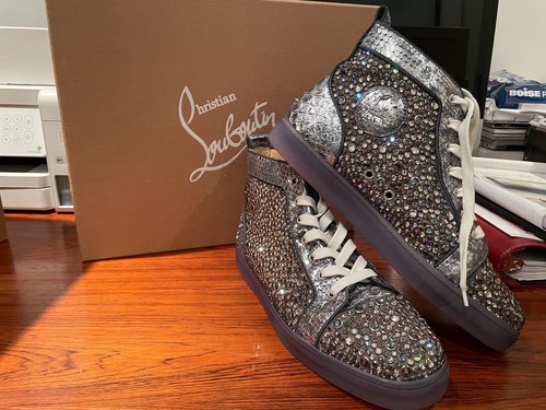 louboutin mens python sneakers