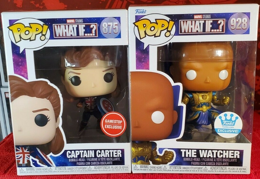 Funko Pop Marvel WHAT IF ? CAPTAIN CARTER #875 & THE WATCHER #928