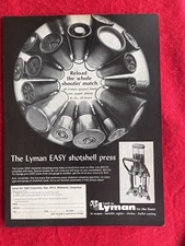 Vintage 1968 Print Ad Lyman Shotshell Press Ammunition Reloading Equipment