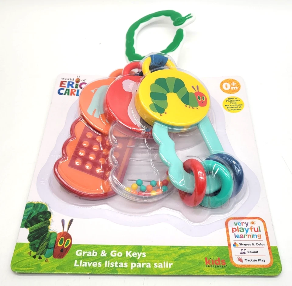 The Very Hungry Caterpillar Grab & Go Keys Toy – Eric Carle Baby Rattle - Image 3 of 4