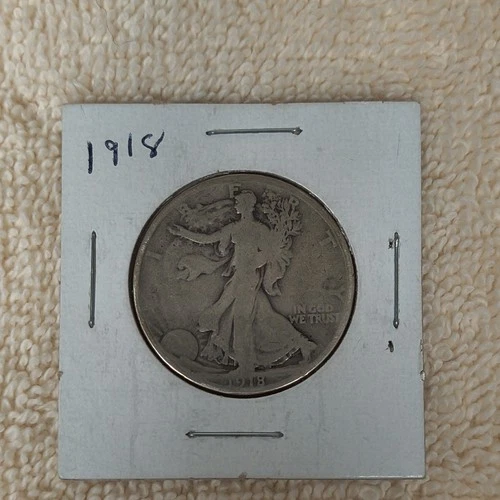 1918 Liberty Walking Half Dollar Silver Circulated Business Strike Uncertified