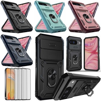 For Google Pixel 9/9 Pro/9 Pro XL Case Kickstand Cover / Glass Screen Protector