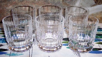 Vintage Dansk Gustav Crystal Double Old Fashion Glasses Set Of 6 MCM 3-1/2''