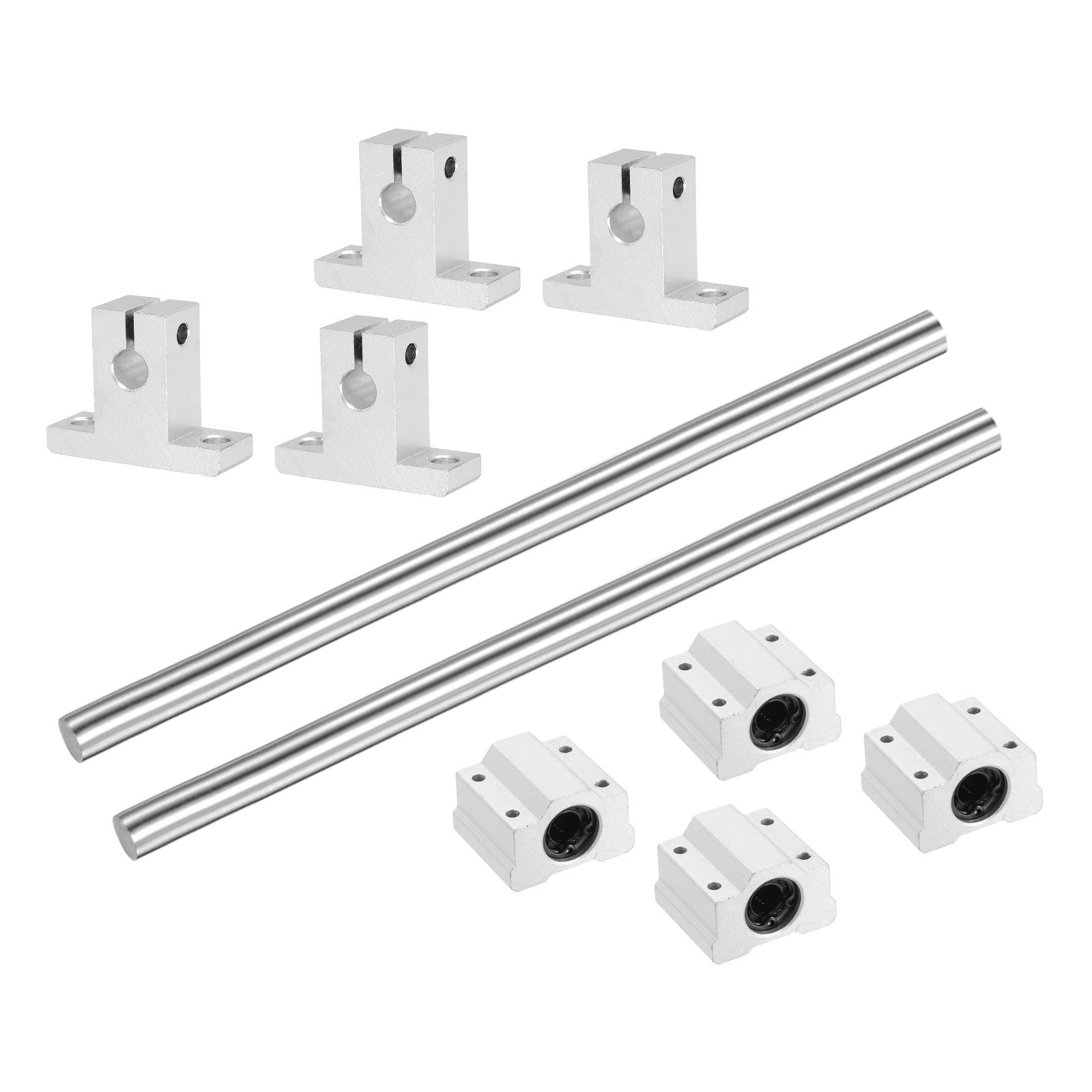2Pcs 150mm Linear Motion Rail Guide with 4Pcs SCS8UU Bearing SK8 Rail Support