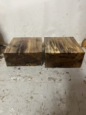 TWO Spalted Hickory Blank/platter Blanks/turning Wood 6 3/4 X3 1/4