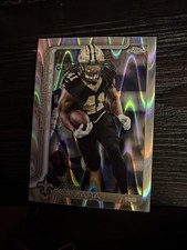 2025 Topps Chrome - Alvin Kamara RAY WAVE Refractor New Orleans Saints