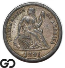 1891 Seated Liberty Dime