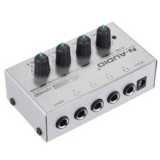 N-AUDIO HA400 4 Channel Headphone Amplifier Audio stereo Power Adapter Musical I