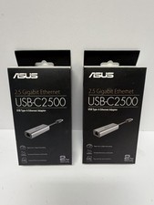 Lot OF 2 NEW Asus USB-C2500 2.5 Gigabit Ethernet Adapter TAA-compliant,FREE SHIP