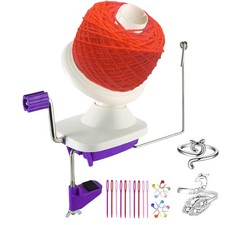 Yarn Ball Winder, Hand Purple Ball Winders for Yarn, Yarn Winder with Easy In...