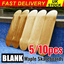 1/5/10X Wood Plain Skate Decks Board DIY Concave Blank Maple Skateboards 20*80cm