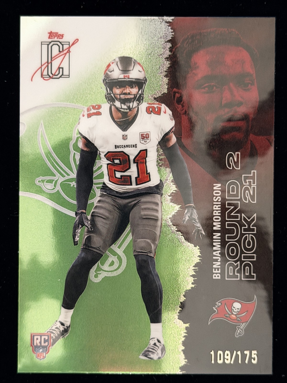 2025 Topps Signature Class Benjamin Morrison Chrome Lime Green Refractor #/175