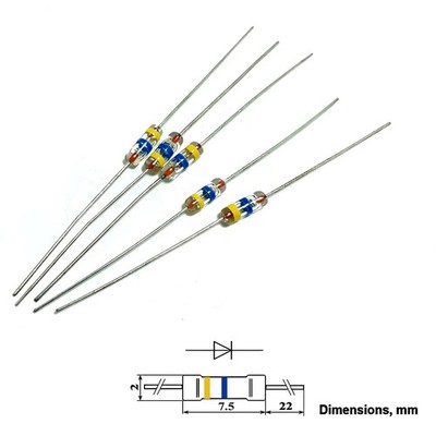 20pcs Germanium Diode D2D for Fuzz Pedal and Crystal Radio Detector USSR