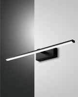 LED Wandleuchte Badezimmer Schwarz Metall B:50 Cm IP44 3000 K Wandlampe Bad