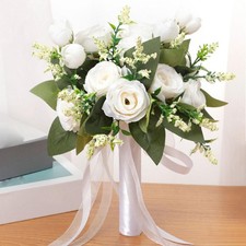 Simulation Bridal Bouquet Elegant Artificial Flowers for Celebrations Home Event