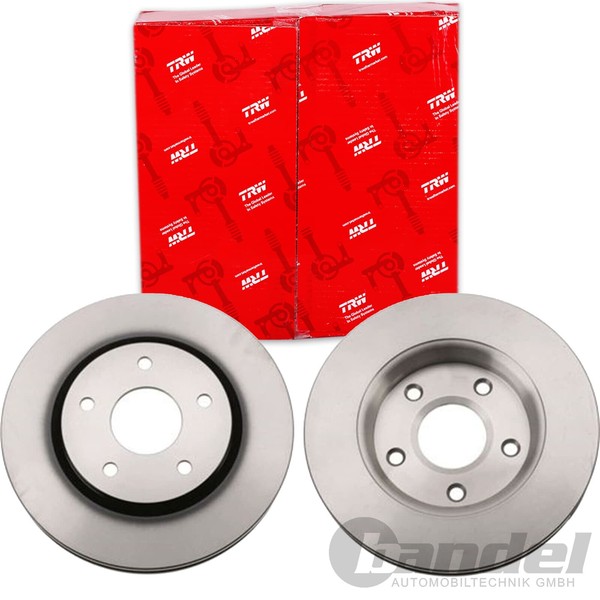 2X Trw Bremsscheiben 301Mm BelÜFtet Vorne Passend FÜR Chrysler Grand | DF6415-image