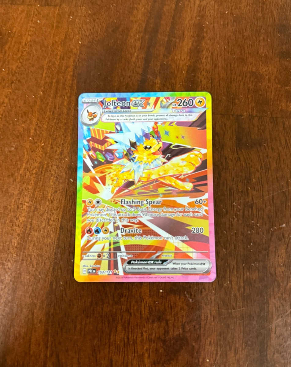Jolteon ex 153/131 Sv Prismatic Evolutions Holo Pokemon SIR Card NM