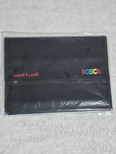 New Uni Posca Artist Pen Storage Wallet | Black 20 Slot Marker Holder