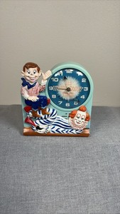 HOWDY DOODY TALKING ALARM CLOCK Janex 1977 NBC Collectible Clock Works!