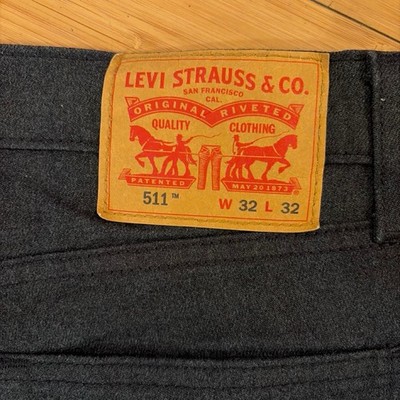 Levi's 511 Slim Fit Jeans Men's Black W32 L32 Basically New No Flaws