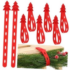 Pcs Christmas Garland Hangers for Mantle Garland Hooks Reusable Silicone 8 Red