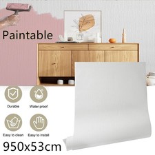 Paintable Lining Paper for Walls Plain White Thick Backing Covering Wallpapers