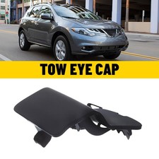 Front Bumper Tow Eye Hook Access Cover Cap Black For 2011-2014 Nissan Murano