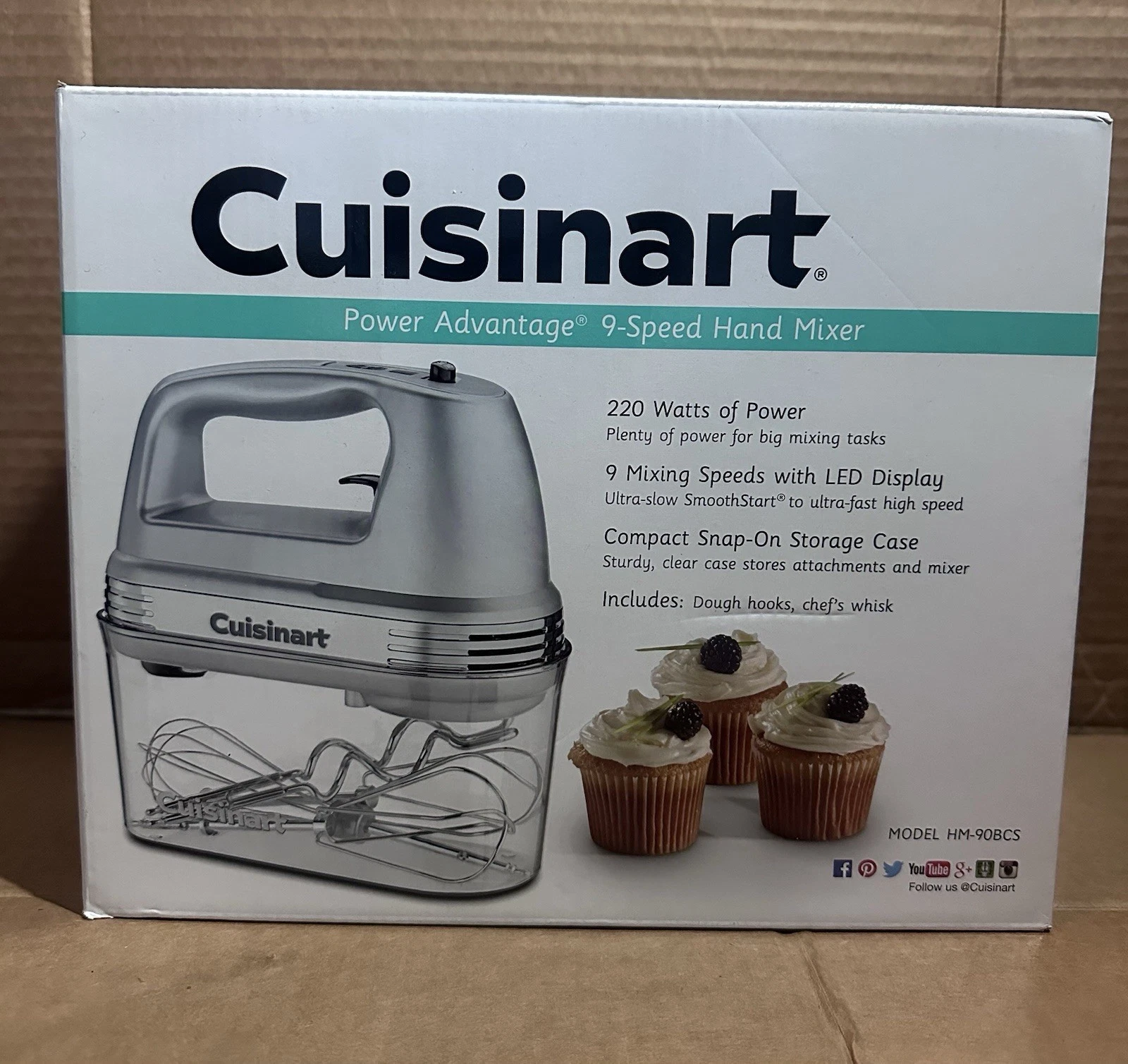 CUISINART HM-90BCS Power Advantage Plus 9 Speed HAND MIXER, Brand New
Opens in a new window or tab