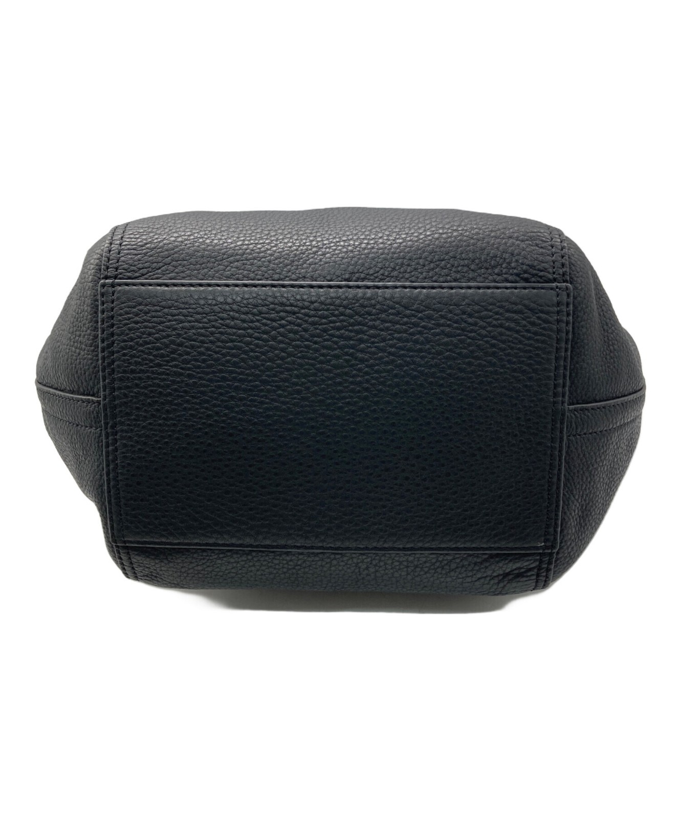 Tory Burch Small Half Moon Satchel Bag Leather Black Women Used Authentic thumbnail 4