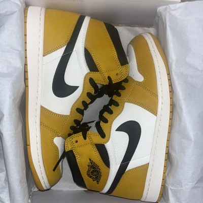 New Jordan 1 Retro High OG Yellow Ochre Black White Sail DZ5485
