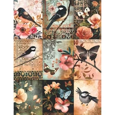 Birds & Butterflies #1 | A4 Mulberry Rice Paper | Paper for Decoupage